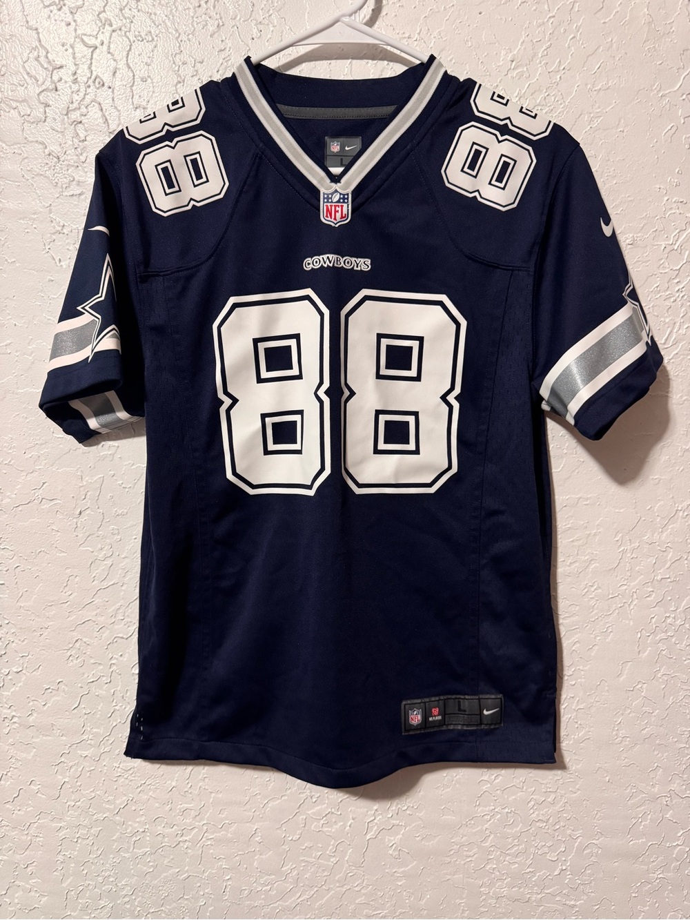 DALLAS COWBOYS BRYANT 88 WOMEN NIKE SCREENED NAVY GAME JERSEY LARGE